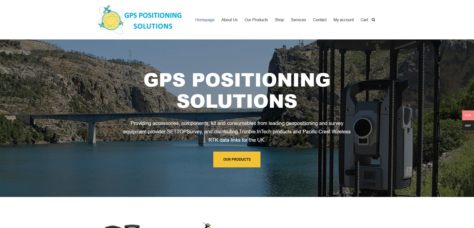 GPS Positioning Solutions Website Screenshot